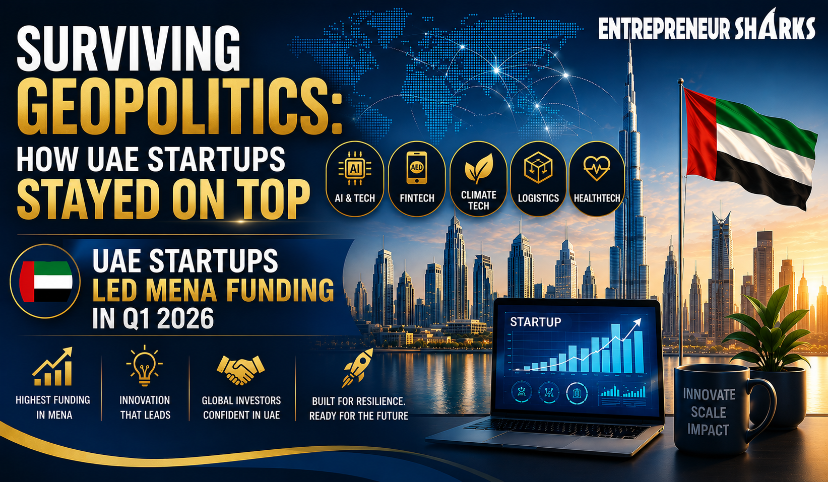 “Surviving Geopolitics: How UAE Startups Stayed on Top UAE startups led MENA funding in Q1 2026