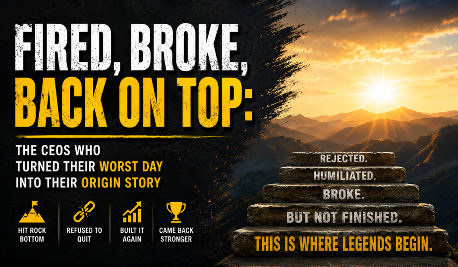 Fired, Broke, Back on Top: The CEOs Who Turned Their Worst Day into Their Origin Story