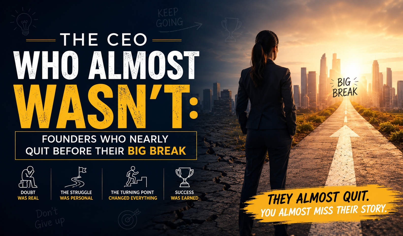 The CEO Who Almost Wasn’t: Founders Who Nearly Quit Before Their Big Break
